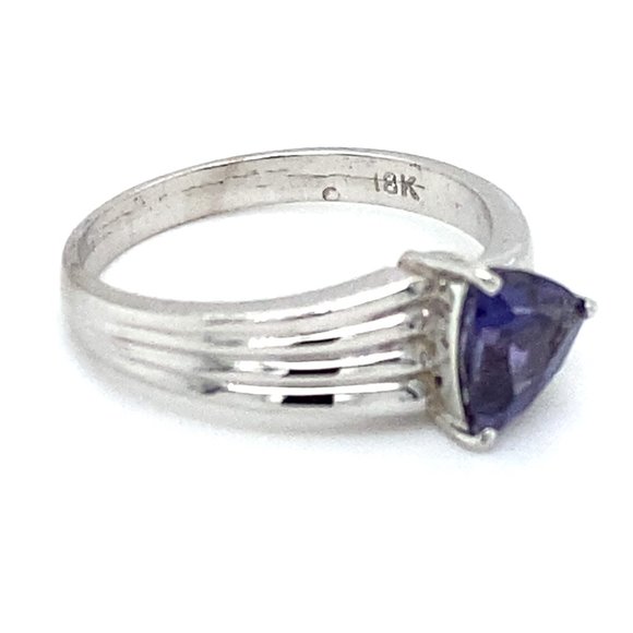 Color Change Sapphire 1.30ct Solid 18K Gold Ring - Picture 2 of 9